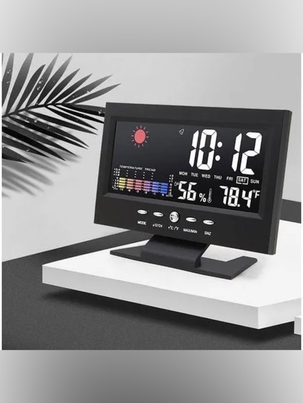 NEW 8082T Weather Forecast Clock LED Color Screen Perpetual Calendar Temperature